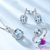 Blue Topaz Jewelry Set