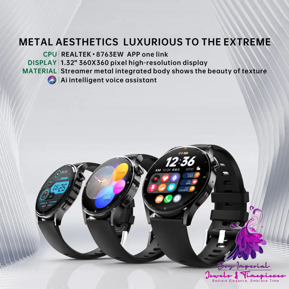 HD Call Body Temperature Heart Rate Smart Watch