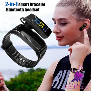 2-in-1 Smart Bracelet with Heart Rate and Blood Pressure