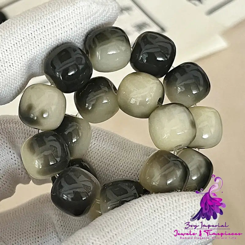 Simple White Jade Bodhi Bracelet