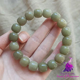 Chen Seed White Jade Bodhi Root Bracelet