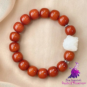 Simple Bodhi Root Disc Play Bracelet