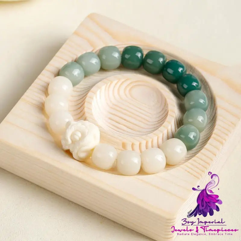 Simple Bodhi Root Disc Play Bracelet