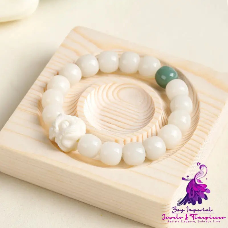 Simple Bodhi Root Disc Play Bracelet