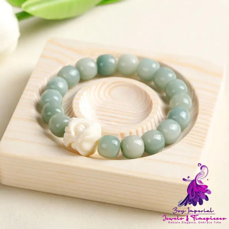 Simple Bodhi Root Disc Play Bracelet