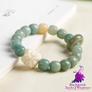 Simple Bodhi Root Disc Play Bracelet