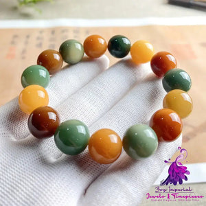 Natural Fashion White Jade Bodhi Root Bracelet