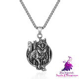 Vintage Wolf Titanium Steel Necklace