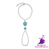 Bohemian Simple Turquoise Chain Finger Chain Women