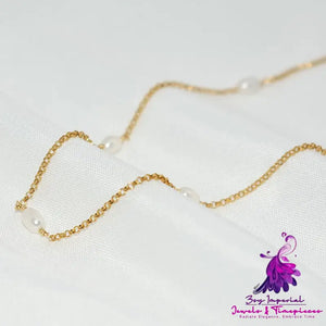 Bohemian Gold Plated Pearl Necklace