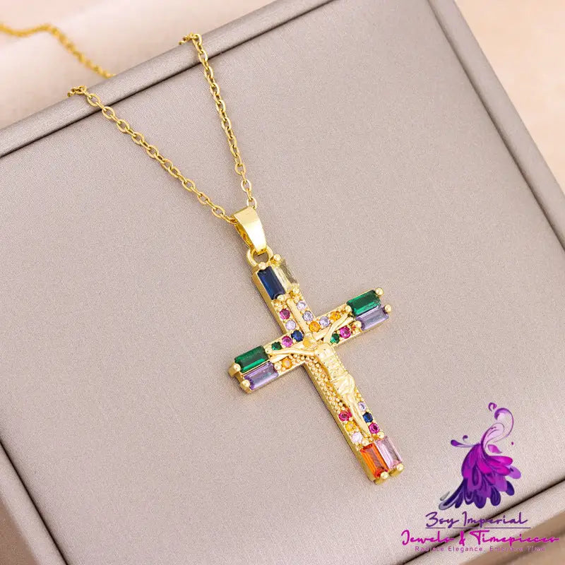 Bohemian Color Zirconium Necklace