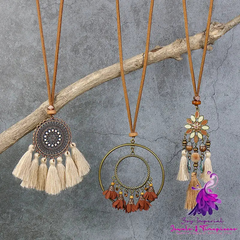 Bohemian Tassel Flowers Set