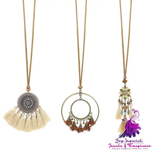 Bohemian Tassel Flowers Set