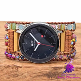 Boho Stone Bead Woven Watch Band