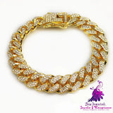 Dense Diamond Cuban Link Chain Necklace