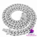 Dense Diamond Cuban Link Chain Necklace