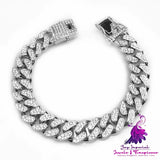 Dense Diamond Cuban Link Chain Necklace