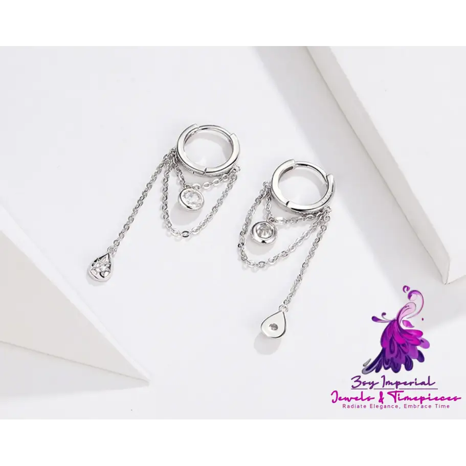 Edgy Sterling Silver Earrings