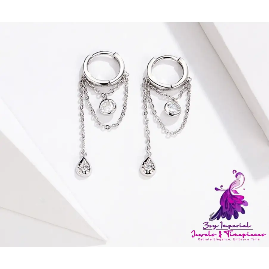 Edgy Sterling Silver Earrings