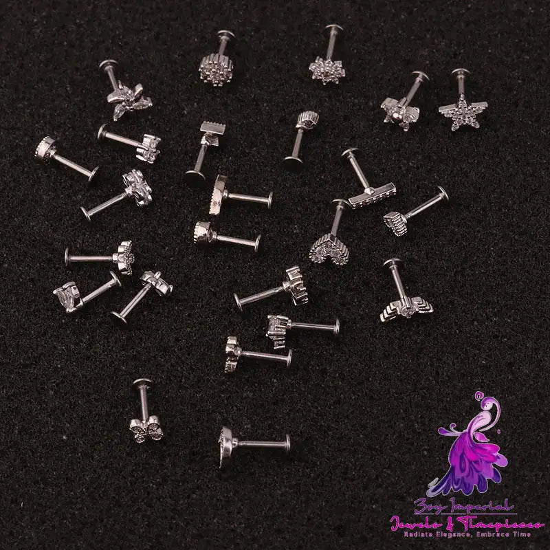 Zircon Labret Fashion Ear Stud