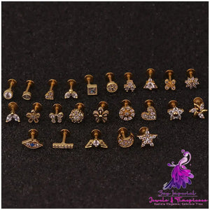 Zircon Labret Fashion Ear Stud