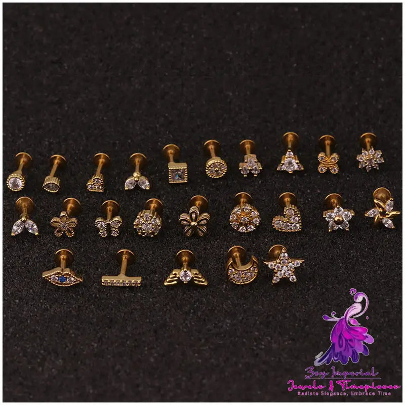 Zircon Labret Fashion Ear Stud