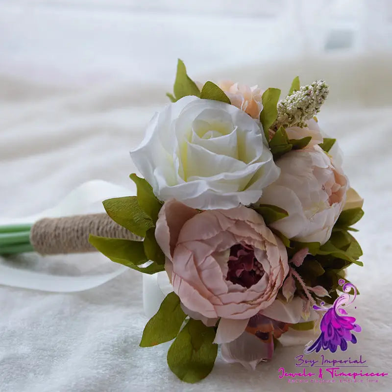 Bridesmaids Holding Flower Bouquet