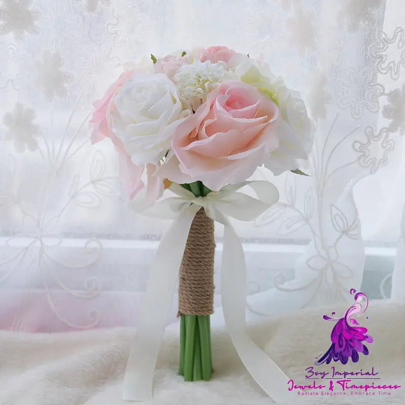 Bridesmaids Holding Flower Bouquet