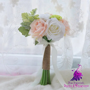 Bridesmaids Holding Flower Bouquet