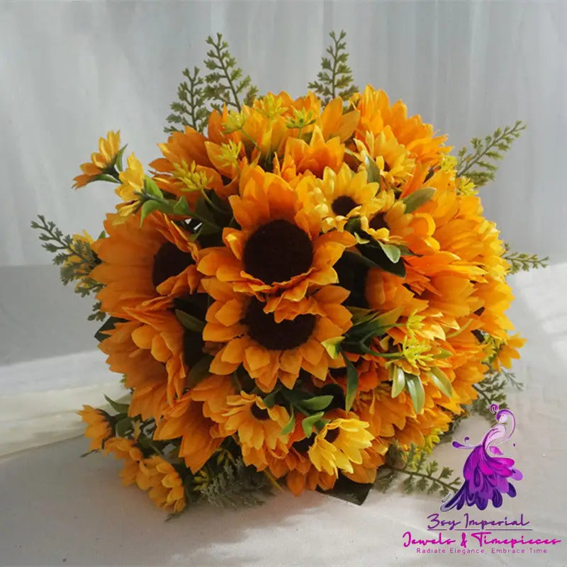 Bridesmaids Holding Flower Bouquet