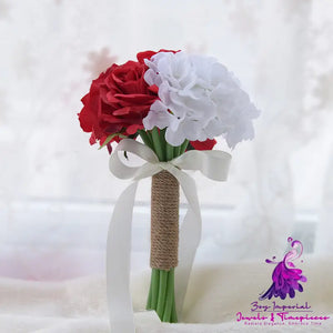 Bridesmaids Holding Flower Bouquet