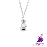 Boxing Gloves Pendant Necklace