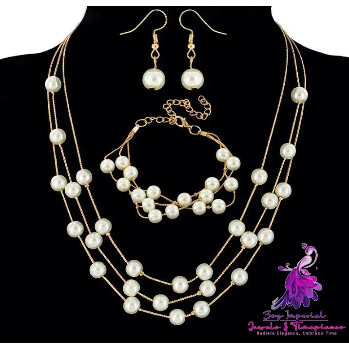 Elegant Bridesmaid Pearl Jewelry Set