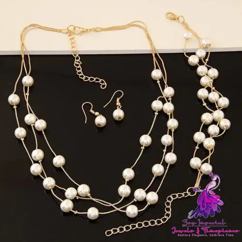 Elegant Bridesmaid Pearl Jewelry Set