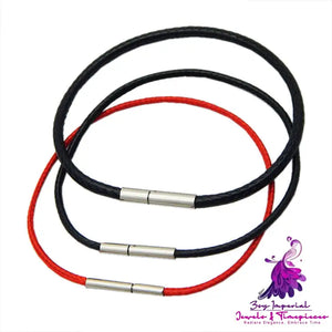 Steel Buckle Wax Rope Bracelet