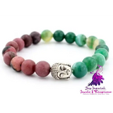 Lava Rock Buddha Bracelet