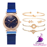 Butterfly Bracelet Combination Watch Set