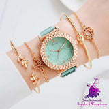 Butterfly Bracelet Combination Watch Set