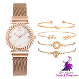 Butterfly Bracelet Combination Watch Set