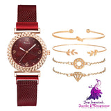 Butterfly Bracelet Combination Watch Set