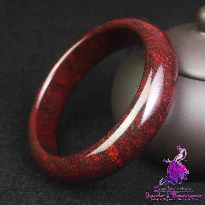 Chicken Blood Red Jade Bracelet