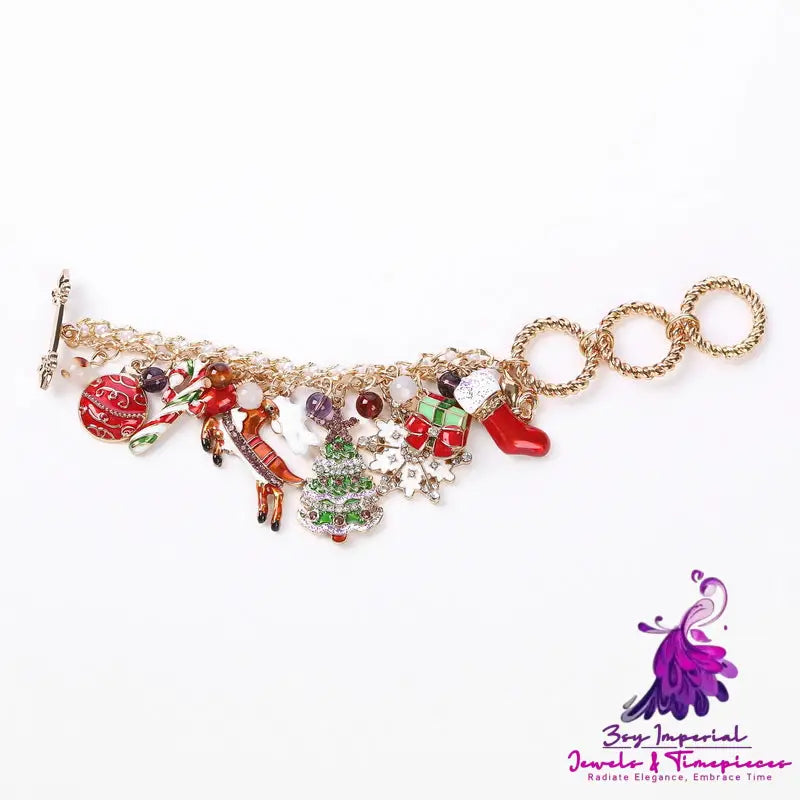 Snow drop glaze Christmas tree Bracelet