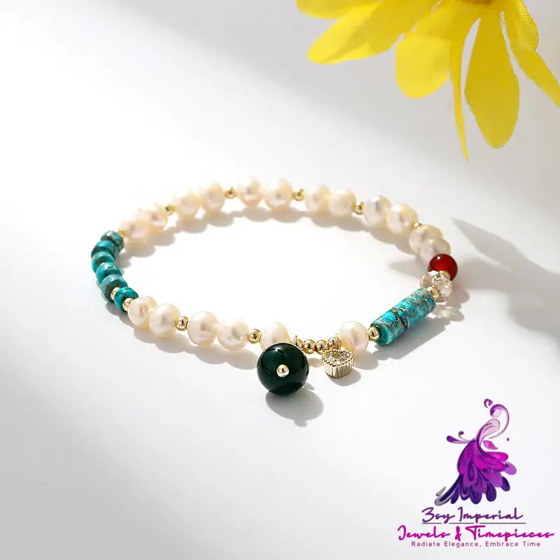 Color Matching Agate Turquoise Bracelet