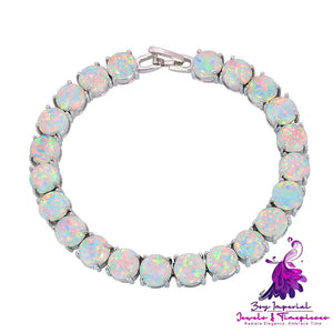 Round Bracelet Fashion Colored Gems Ornament