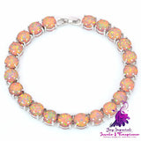 Round Bracelet Fashion Colored Gems Ornament