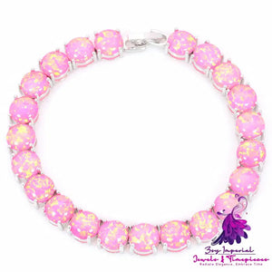 Round Bracelet Fashion Colored Gems Ornament