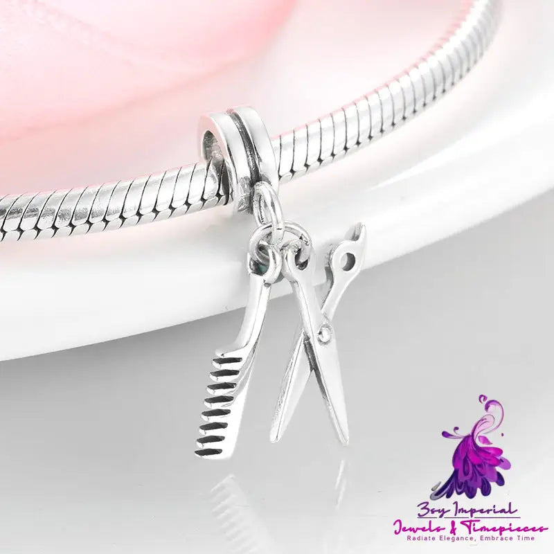 Pearl Pendant Hair Dryer Scissors Comb