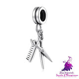 Pearl Pendant Hair Dryer Scissors Comb