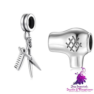 Pearl Pendant Hair Dryer Scissors Comb