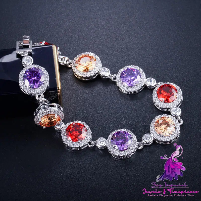 Zircon Trend Concentric Round Bracelet